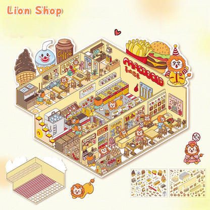 Fairytale Bazaar 3D Sticker | 2 Cute Miniature Scenes