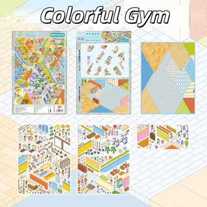 Street Scenes Memoir 3D Sticker | 8 Cute Miniature Scenes