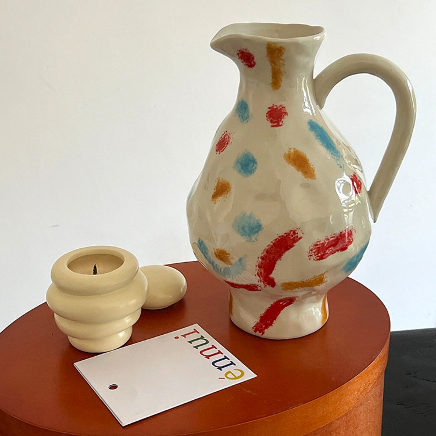 Hand-Painted Ceramic Vase & Mug