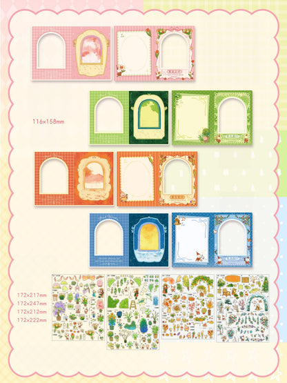 Garden of Four Seasons 3D Sticker | 4 Cute Miniature Scenes