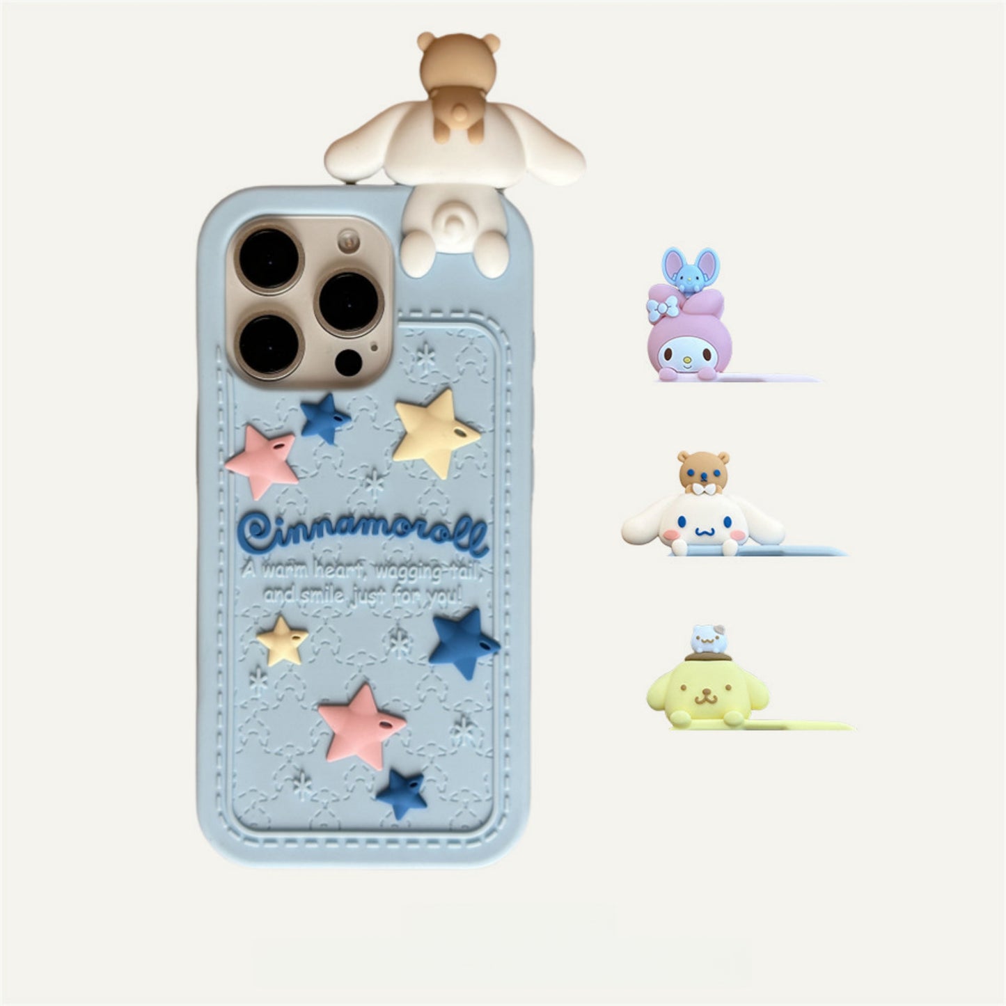 Cute Animals Belly Down Silicone Phone Case