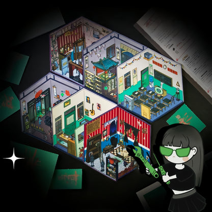 Haunted Decor Master 3D Sticker | 3 Cute Miniature Scenes