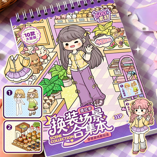 Girl’s Dress Up 3D Sticker Book