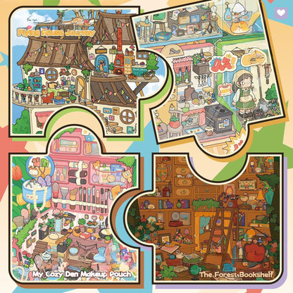 Dream Archive 3D Sticker | 4 Cute Miniature Scenes