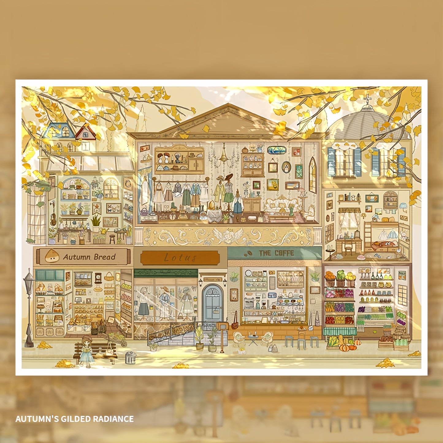 Autumn’s Gilded Radiance 3D Sticker