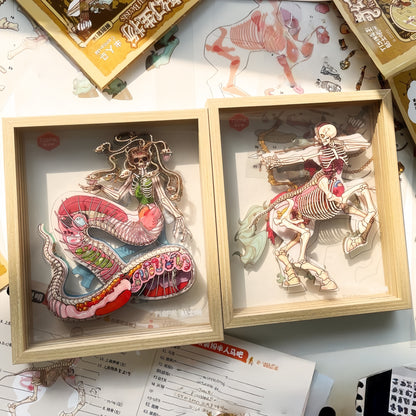 Anatomical Restoration 3D Sticker | 2 Cute Miniature Scenes
