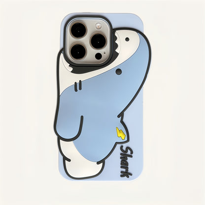 Cartoon Shark Silicone Phone Case