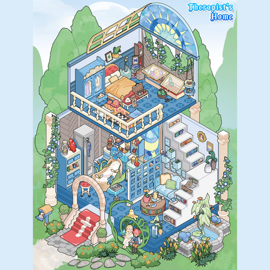 RPG Homes 3D Sticker | 4 Cute Miniature Scenes