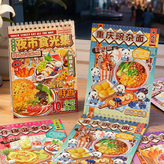 Night Market Bites 3D Sticker Book