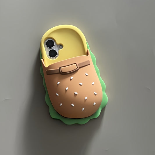 Burger Slipper Silicone Phone Case