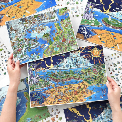The Waste 3D Sticker | 2 Cute Miniature Scenes