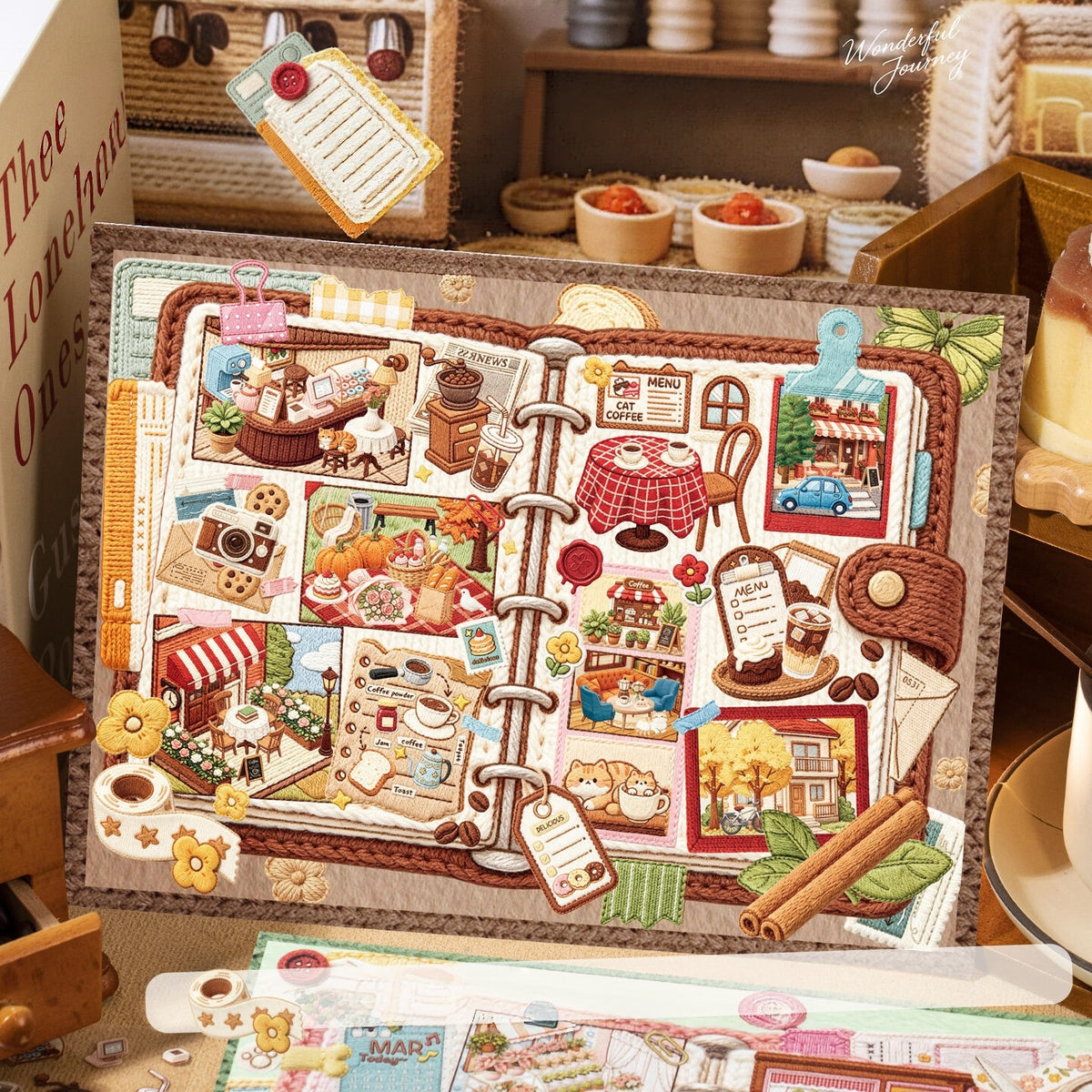 Whimsical Wanderings 3D Sticker | 2 Cute Miniature Scenes