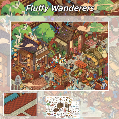 Palace ＆ Paws 3D Sticker | 4 Cute Miniature Scenes