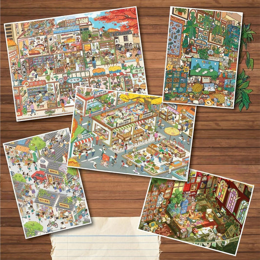 Cozy Corners 3D Sticker | 5 Cute Miniature Scenes