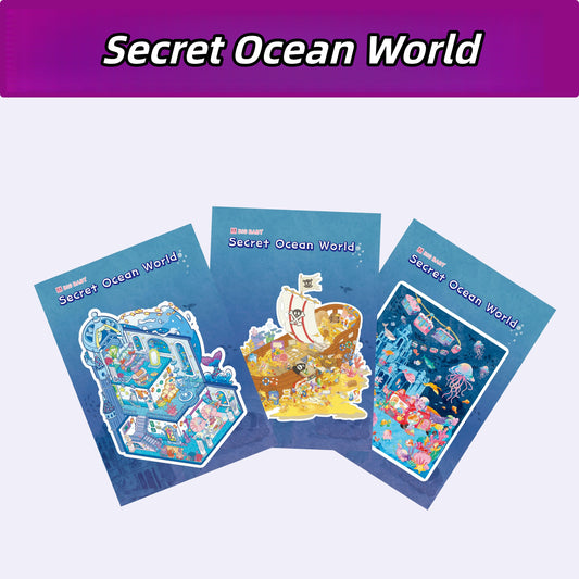 Secret Ocean World 3D Sticker | 3 Cute Miniature Scenes