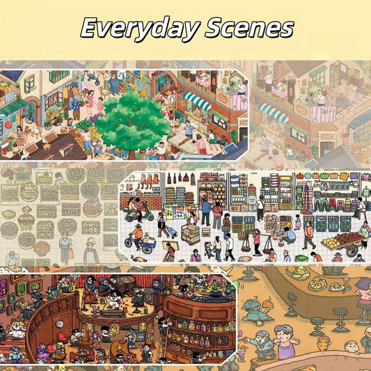 Everyday Scenes 3D Sticker | 3 Cute Miniature Scenes