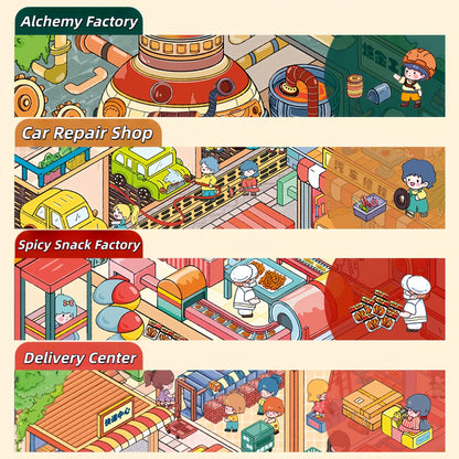 Fun Factory 3D Sticker | 4 Cute Miniature Scenes