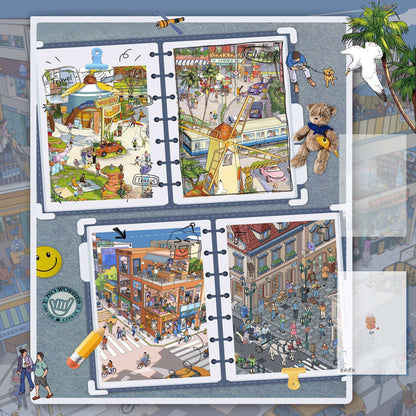 Around the World 3D Sticker | 4 Cute Miniature Scenes