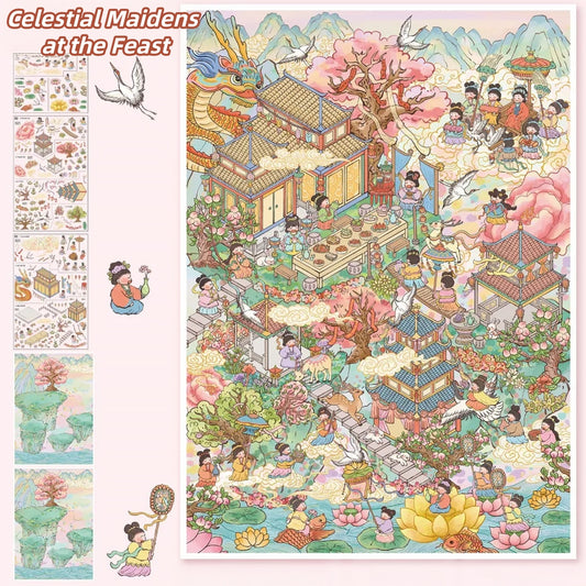 Summer Breeze 3D Sticker | 2 Cute Miniature Scenes