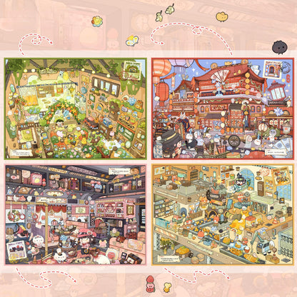 Tiny Worlds to Explore 3D Sticker | 4 Cute Miniature Scenes