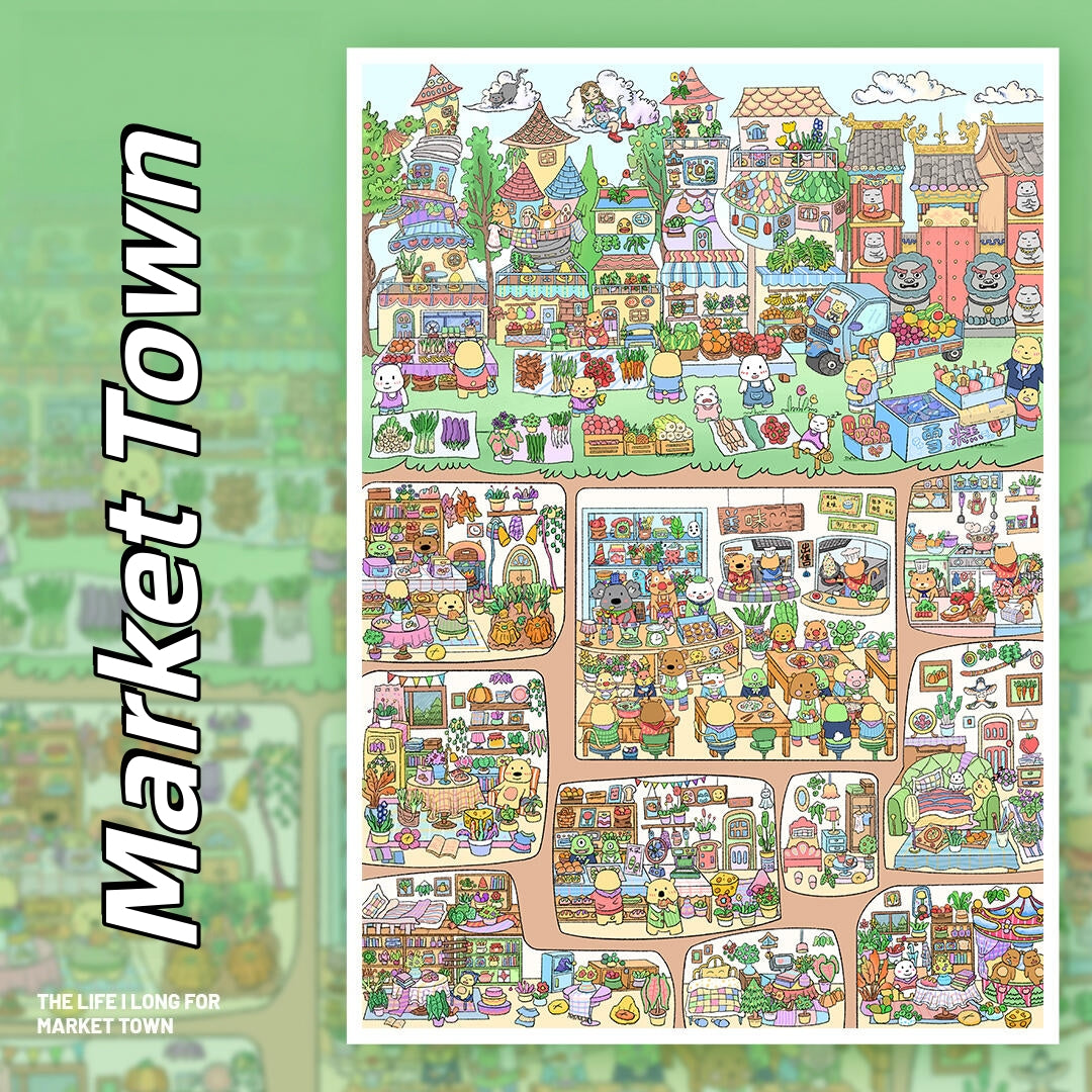 Hour of Gathering 3D Sticker | 2 Cute Miniature Scenes