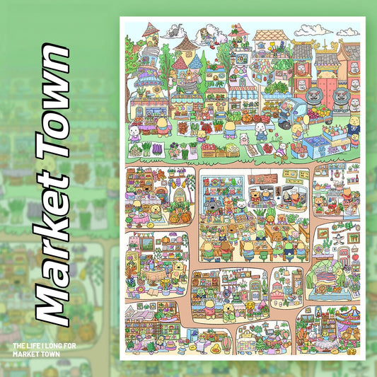 Hour of Gathering 3D Sticker | 2 Cute Miniature Scenes