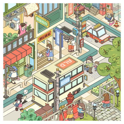 Roadtrip in China 3D Sticker | 6 Cute Miniature Scenes