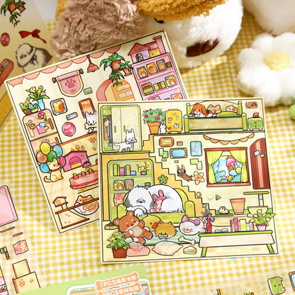A Tail of Wonder 3D Sticker | 2 Cute Miniature Scenes