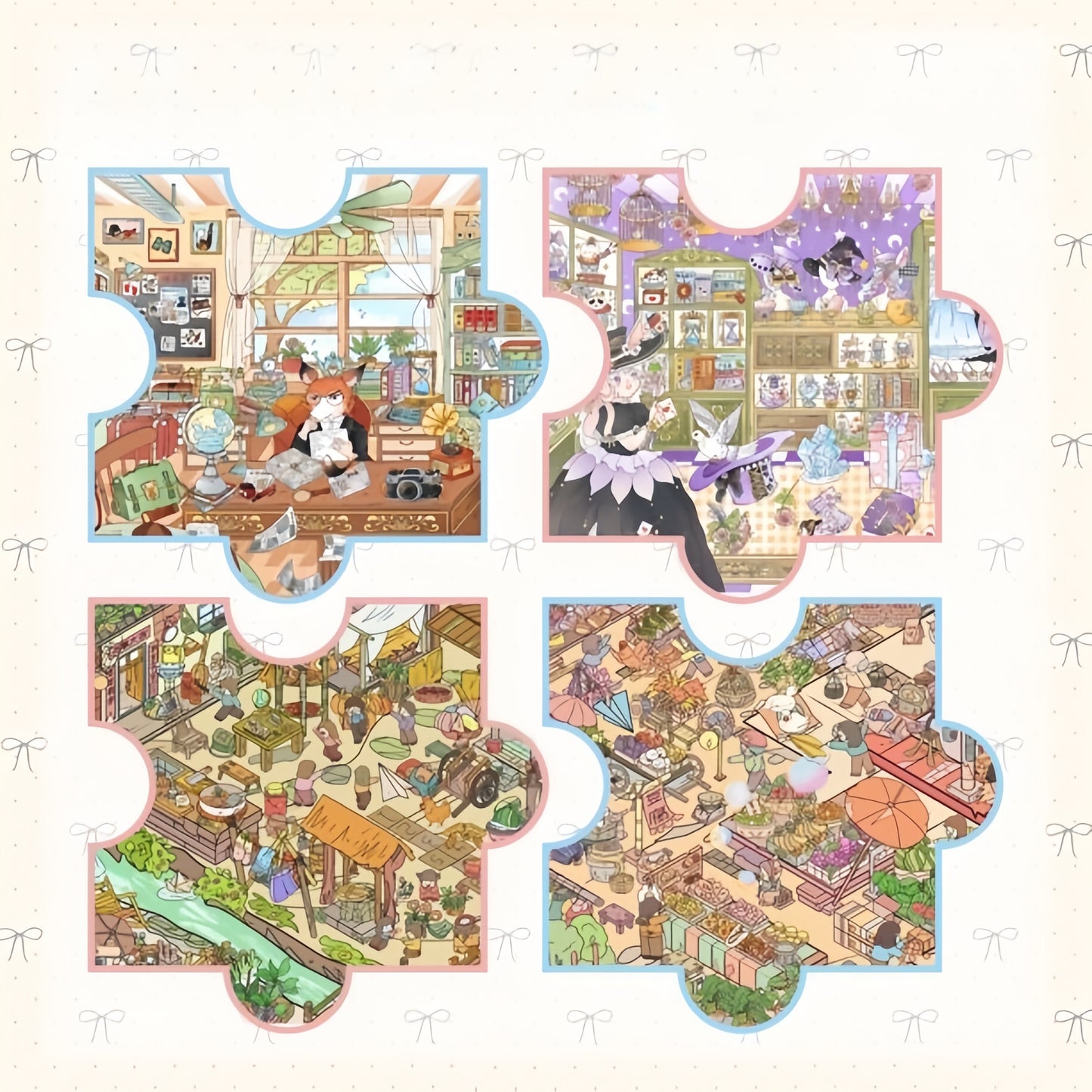 Childhood Tales 3D Sticker | 4 Cute Miniature Scenes