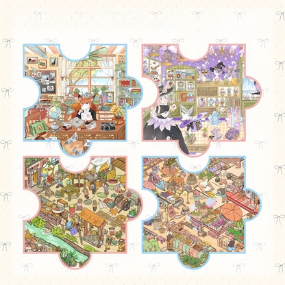 Childhood Tales 3D Sticker | 4 Cute Miniature Scenes