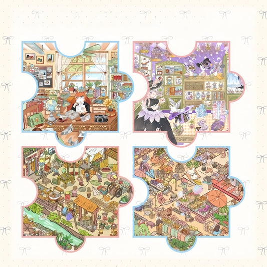 Childhood Tales 3D Sticker | 4 Cute Miniature Scenes