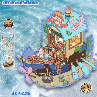 Deep Sea Burger Restaurant 3D Sticker