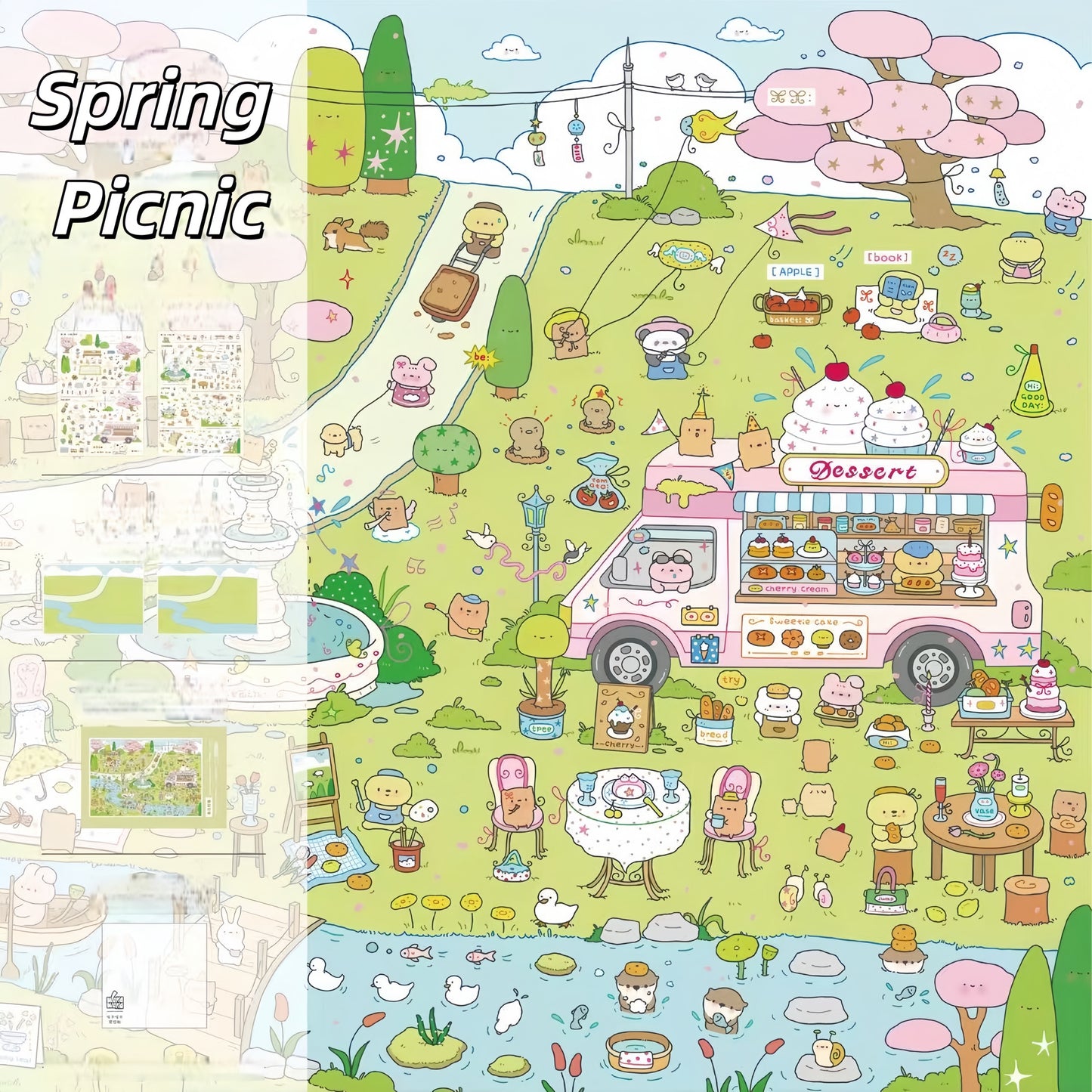 Leisure Daily 3D Sticker | 2 Cute Miniature Scenes