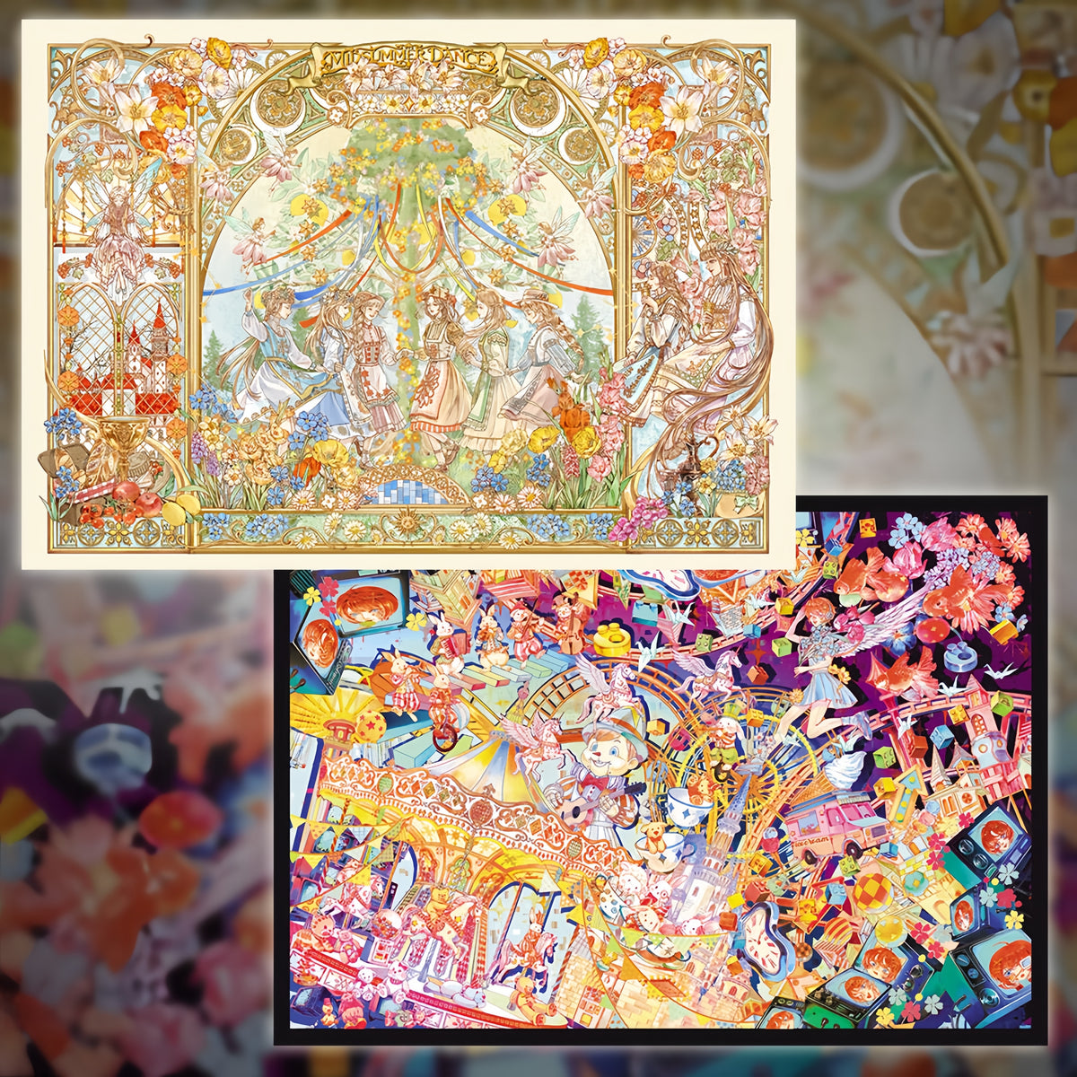 Divine Revelry 3D Sticker | 2 Cute Miniature Scenes
