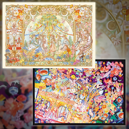 Divine Revelry 3D Sticker | 2 Cute Miniature Scenes