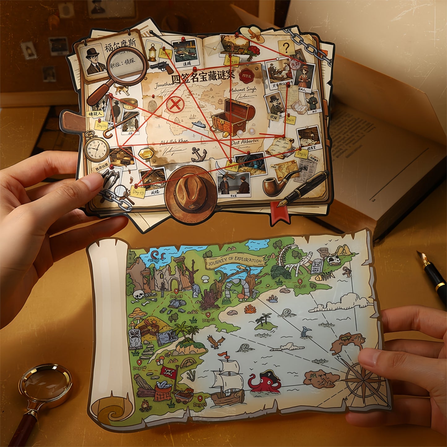 Exploration Notes 3D Sticker | 2 Cute Miniature Scenes