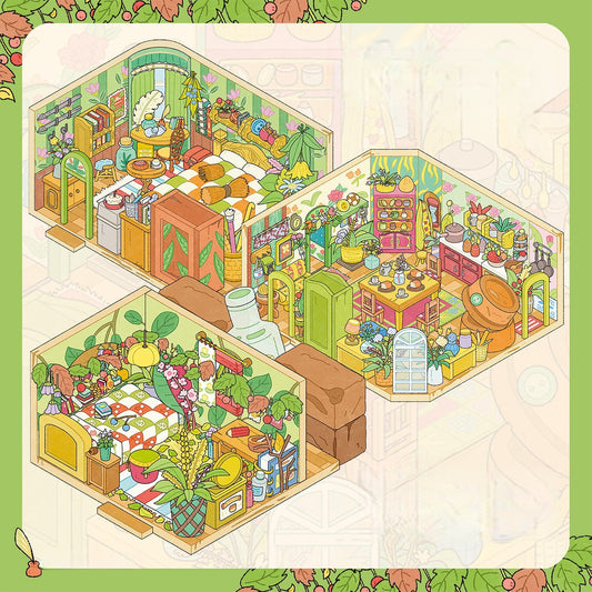 Arrietty's Home 3D Sticker | 3 Cute Miniature Scenes