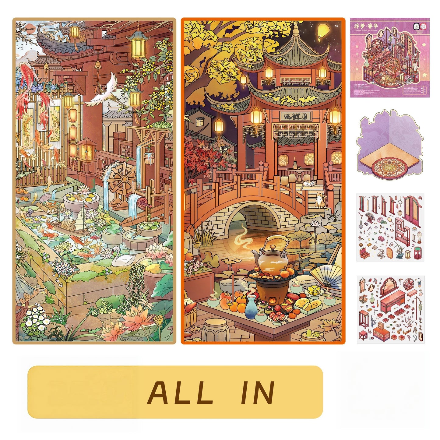 Scented Hours 3D Sticker | 2 Cute Miniature Scenes