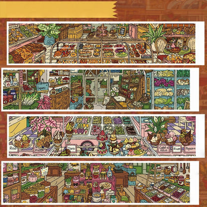 Corner Shop 3D Sticker | 4 Cute Miniature Scenes
