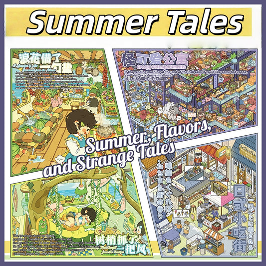 Summer Tales 3D Sticker | 4 Cute Miniature Scenes