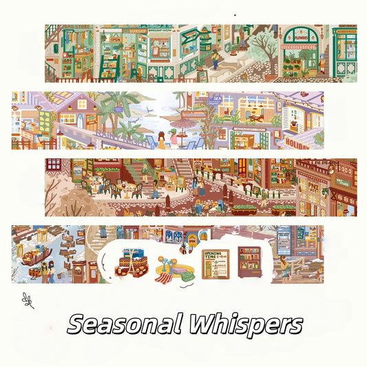 Seasonal Whispers 3D Sticker | 4 Cute Miniature Scenes