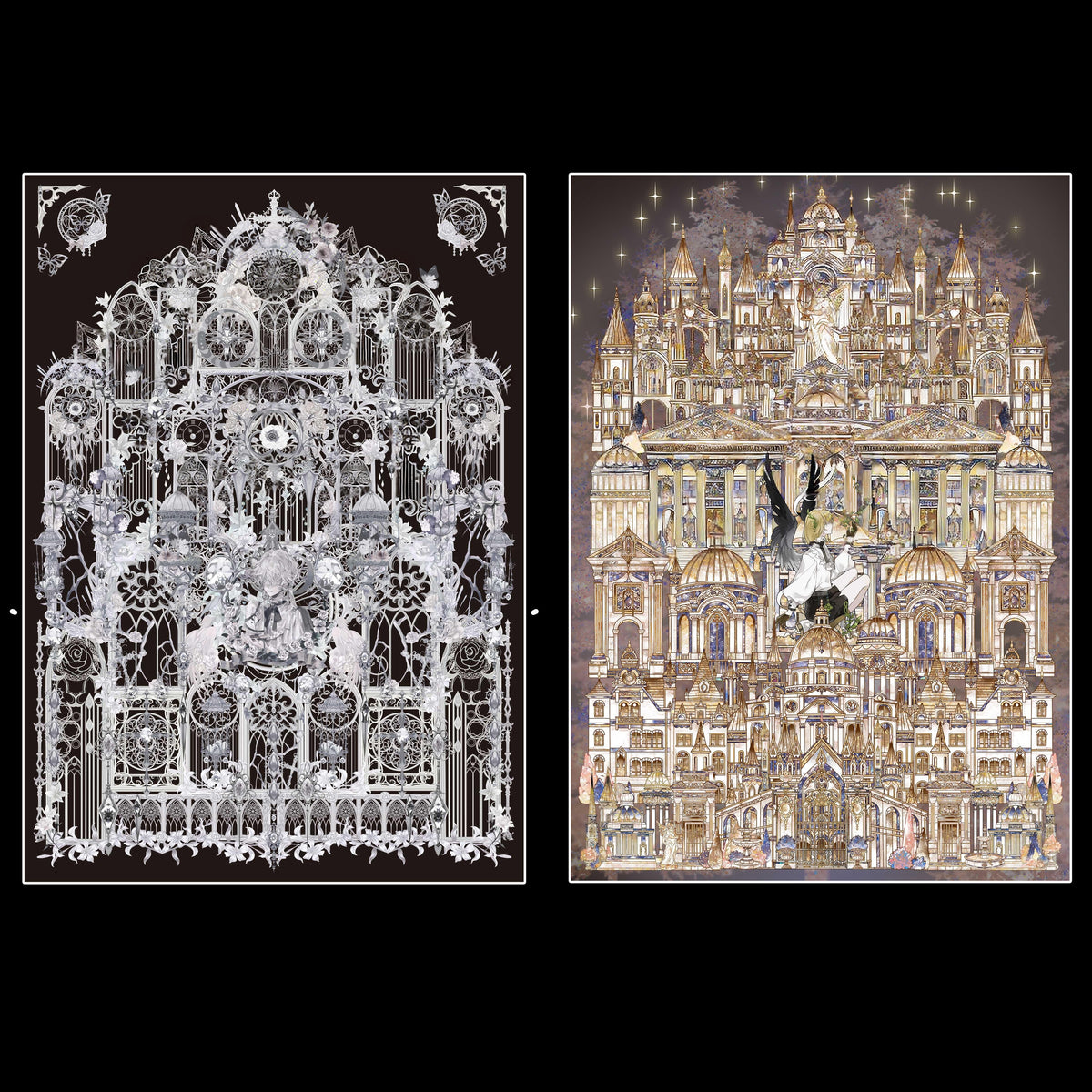 Sacred Ruins 3D Sticker | 2 Cute Miniature Scenes
