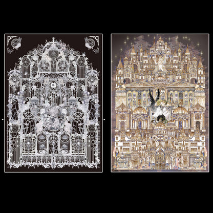 Sacred Ruins 3D Sticker | 2 Cute Miniature Scenes