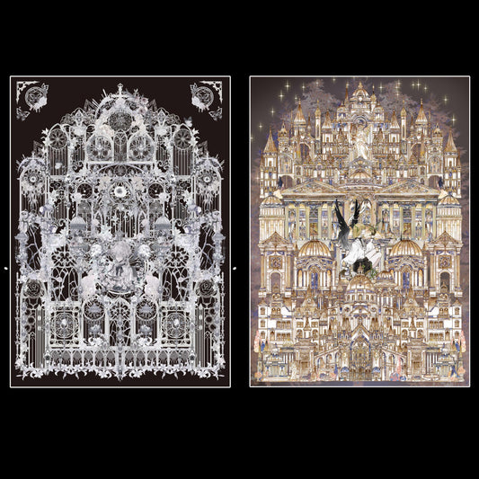 Sacred Ruins 3D Sticker | 2 Cute Miniature Scenes