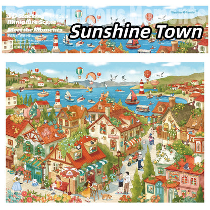Encounter Time 3D Sticker | 2 Cute Miniature Scenes