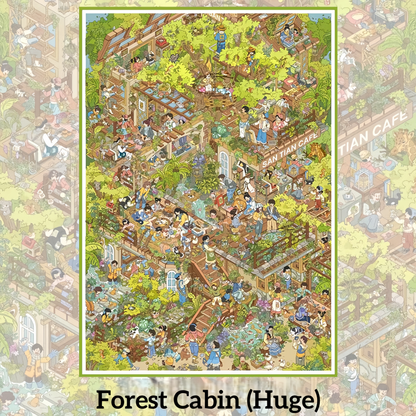 Forest Cabin 3D Sticker