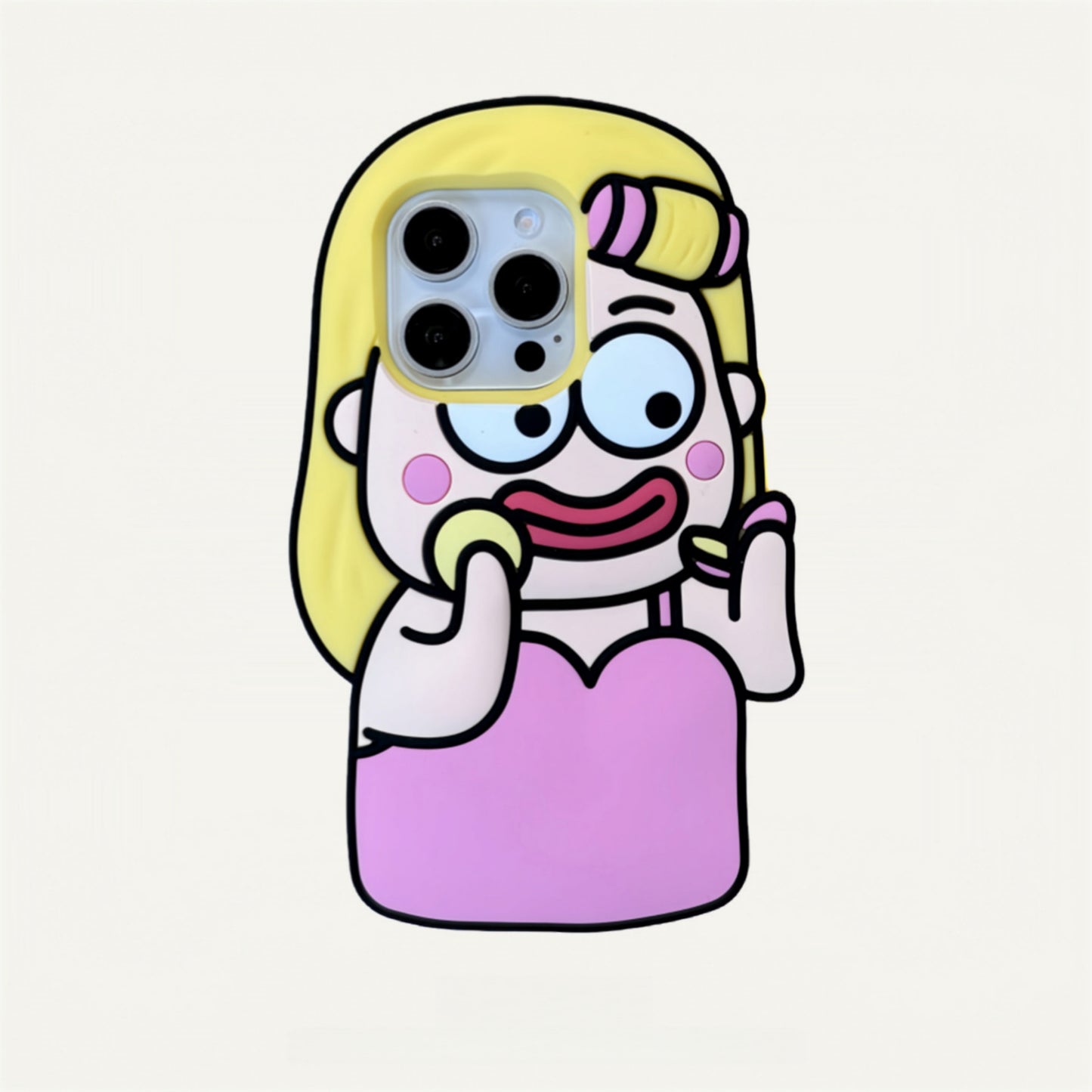 Funny Girl Makeup Silicone Phone Case
