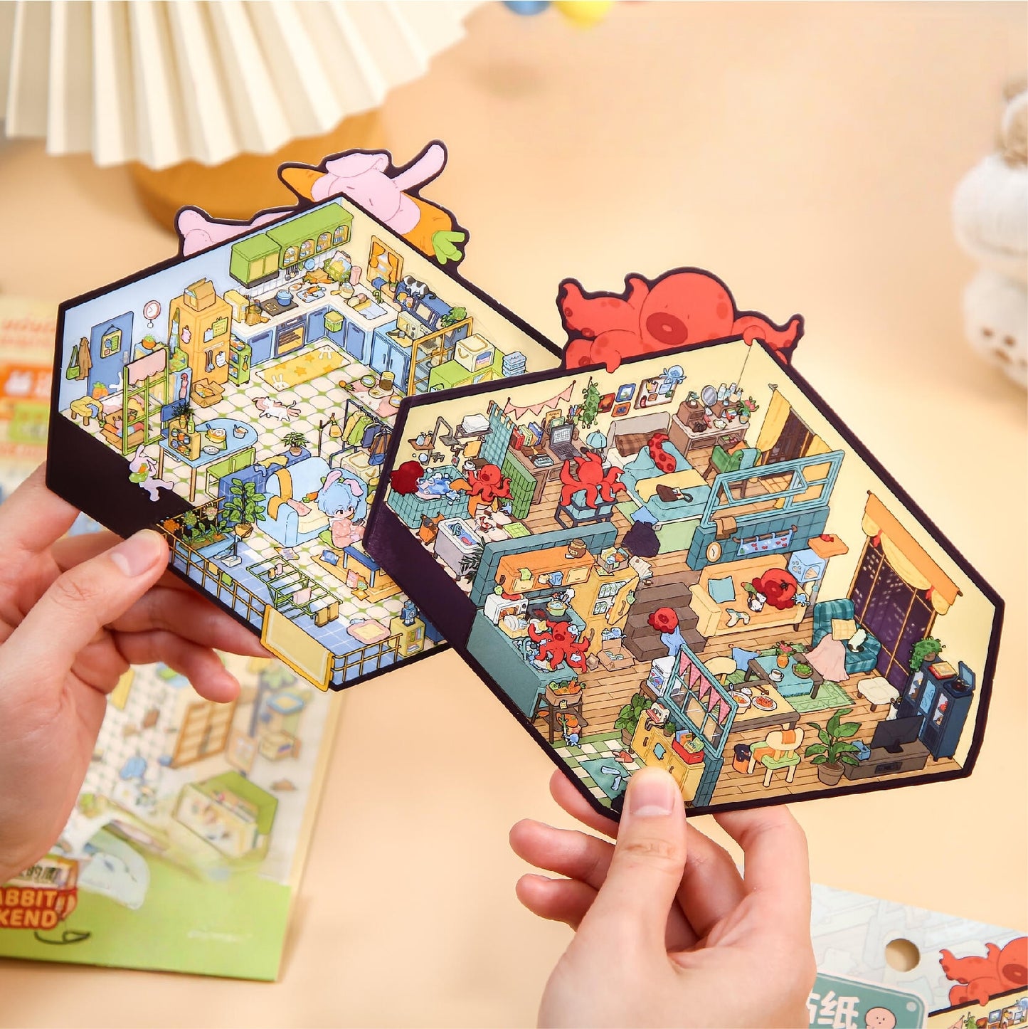 Dream Daily 3D Sticker | 2 Cute Miniature Scenes