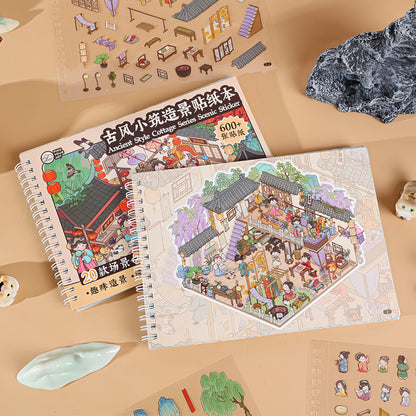 Ancient Cottage 3D Sticker Book