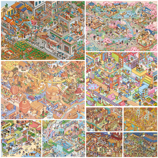 Colorful Worlds 3D Sticker | 10 Cute Miniature Scenes
